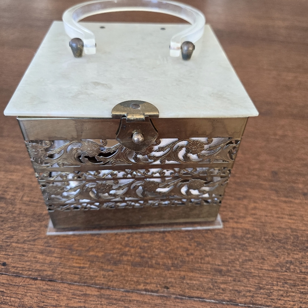 Antique Metal Cut-out Acrylic/lucite Bag